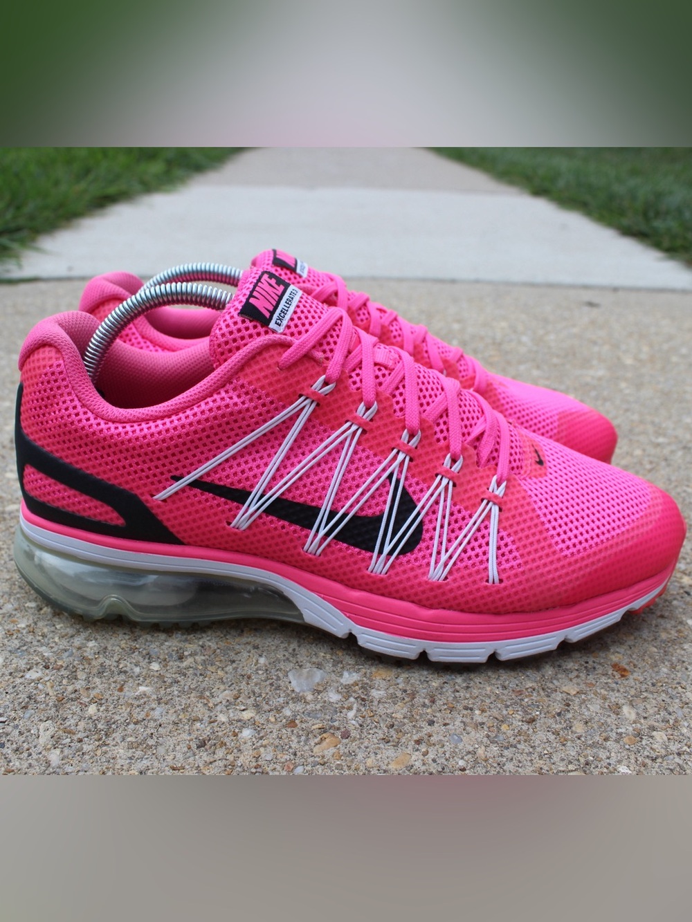 Nike Women's Bright Pink and Black Running Sneakers